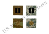 U.S. Army Rank Patches w/Hook Fastener