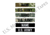 U.S. Army Name and Service Tapes w/Hook Fastener